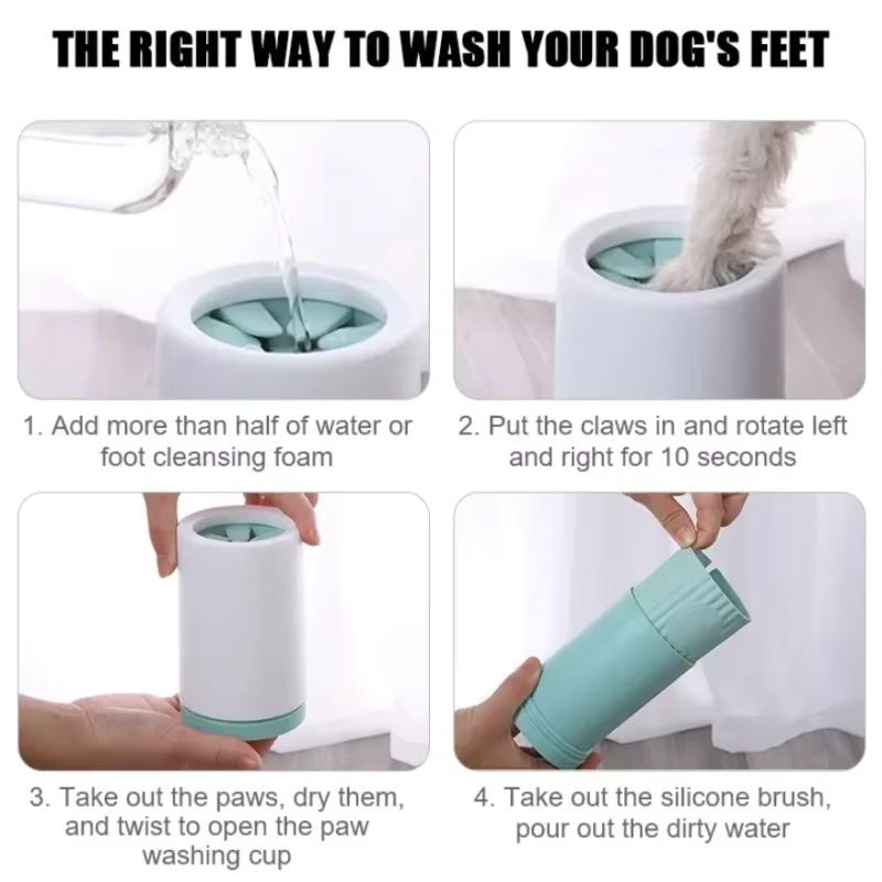Automatic pet paw washer